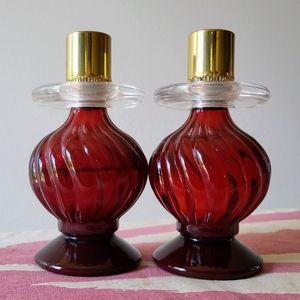 Vintage 2 Avon CHARISMA 4oz Candlestick Cologne Bottles
